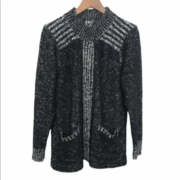 Monto Por Le Chois Marled Knit Cardigan Sweater - Picture 1 of 8